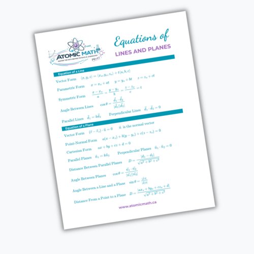 Equations of Lines and Planes
