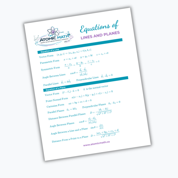 Equations of Lines and Planes
